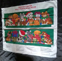 Christmas Friends Sofa Pillow Draft Stopper Cut And Sew Fabric Panel