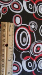 LARGE piece!Circle pattern faric Stretchy knit synthetic fiber 1.97 x 1.72 yards