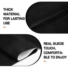Self-Adhesive Black Suede Wrap for Car Interior & Home Decor – 16″ x 59″ Easy Pe