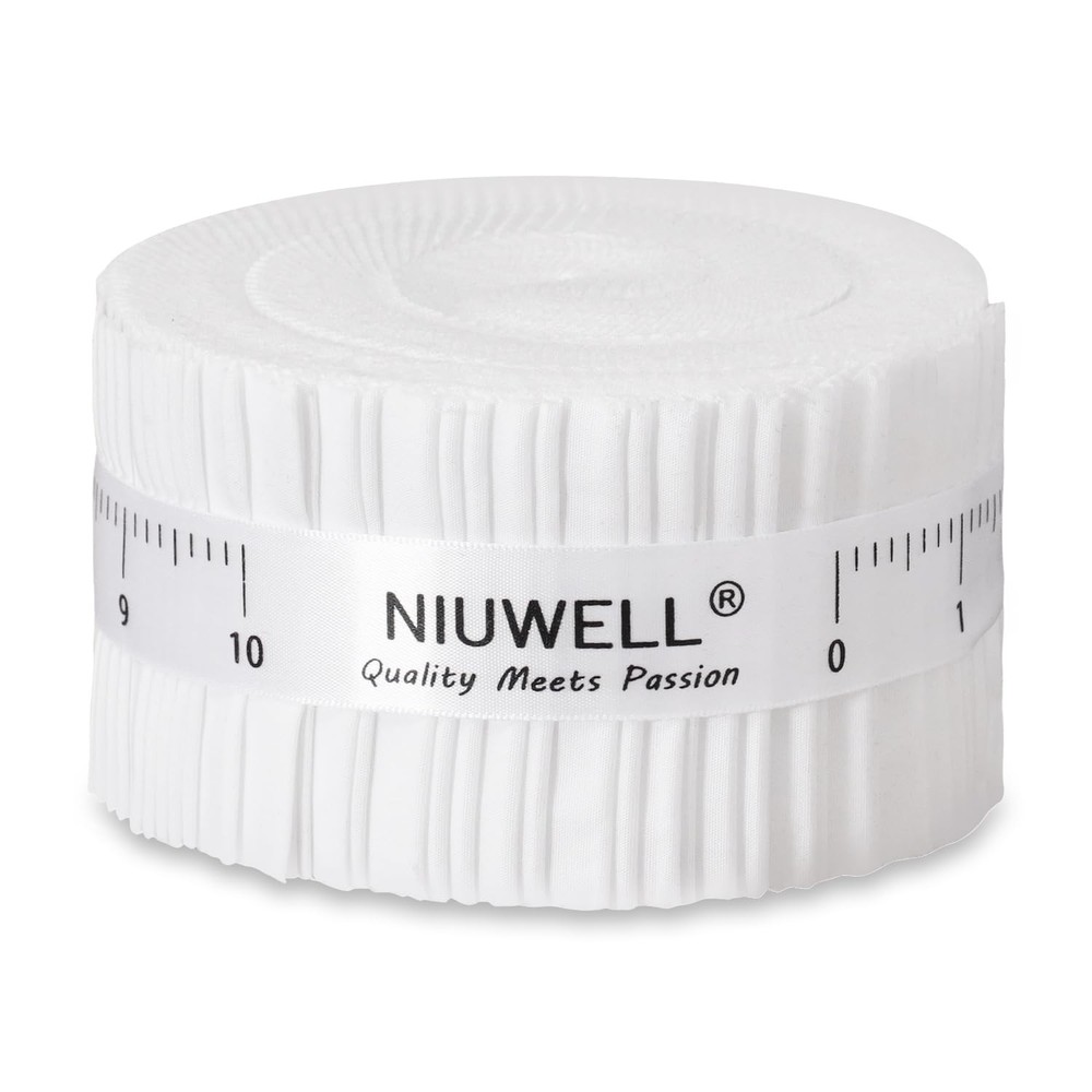 Fabric White 100% Cotton Quilting 40 Precut Strips 2.5″ x 44″