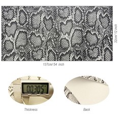 12″X54″ Snake Patterned PU Faux Leather,Embossed Snake Textured Faux Synthetic