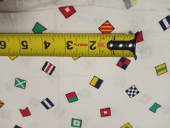 Vintage Marcus Brothers Textiles 1988 Multicolor Flag Square Cotton Fabric 43×36