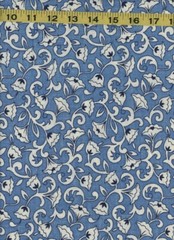 BTHY Granny’s Feedsack 1943 by Springs Reproduction Weave Blue White