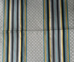 Clarke&Clarke Paradiso Gold/Aqua Designer Fabric Remnant 24″x24″