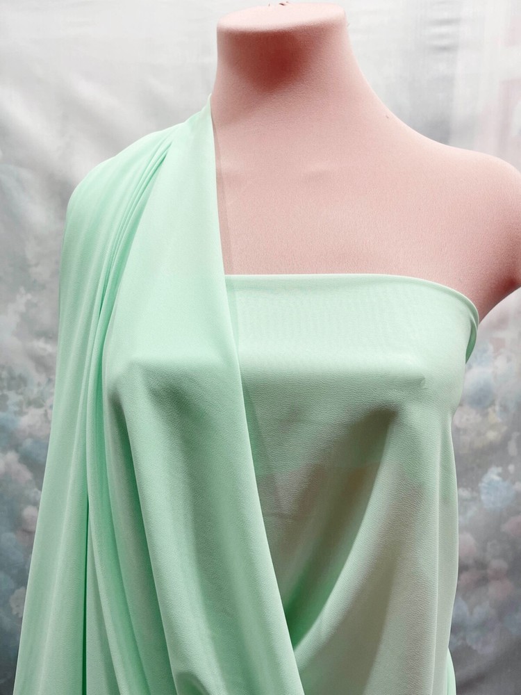 CHIFFON HI MULTI.. SHEER FABRIC MIST GREEN 6110 60″ BTY, FORMAL, BRIDESMAIDS