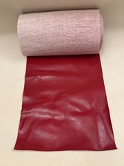 Vintage Roll of Red Vinyl Fabric – Over 40 Feet Long – 9″ wide -Repurpose Crafts
