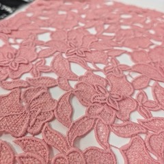 25 Assorted Lace Fabric Samples Lot Floral Guipure Embroidery Craft Sewing