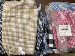 Lot of gingham and checkered fabric more than 1 lb