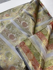 Red Gold silk brocade upholstery fabric by the yard jacquard fabric for dress