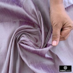 Cream & Purple Faux Silk Fabric by the Yard, 44 inch width Cream Silk Fabric