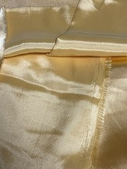 Vintage Shiny Smooth Slippery Gold Polyester Satin Fabric 114cm x 288cm