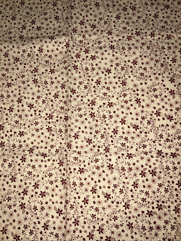 Brother Sister Design Studio 2007 Small Flower Print Cotton Fabric, 1yd x 44”