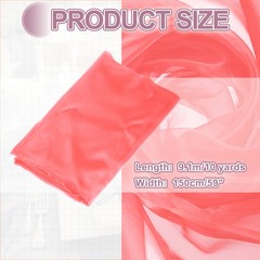 10 Yards x 59″ Iridescent Fabric Organza, Watermelon Red
