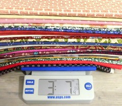 Mixed Yardage, Remnants 100% Cotton Fabric – Multiple Colors, 3 lbs 8 oz Bundle