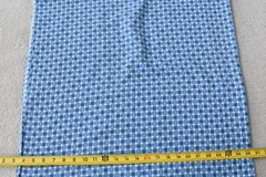 By 1/2 Yd, Blue, Navy & White Weave-Look-Print Flannel, E132