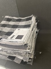 Fabric Samples Square Piece Pindler Lot of 70 PC Gray Black and White