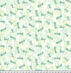 Northcott – Luscious – Dragonflies – Pale Green, Fabric by the Yard