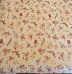Waverly “Flea Market” Upholstery Fabric 6 Yards X 54 In Wide Dragonflies Flowers