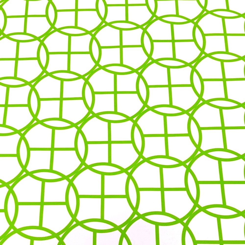 Equestrian Chain Lime Green Oilcloth Fabric By The Roll (12 Yards)