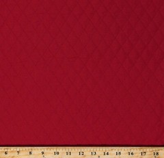 Single Face Quilted Red 1″ Diamond Grid Lightweight Fabric by the Yard D272.11