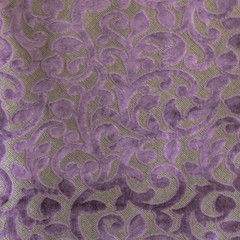 Purple Jacquard Velvet Fabric by the Yard, 1 Yard Purple Velvet Fabric