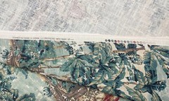COVINGTON BOSPORUS 299 ENGLISH GREEN RENAISSANCE TOILE LINEN FABRIC BY YARD 54″W
