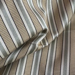 5 Yards Champagne and Sage Striped Home Decor Fabric