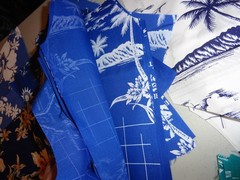 Lot of Hawaiian Small Fabric Scraps Remnants for Crafting approx. 10″ x 8″