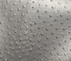 Metallic Silver ostrich faux vinyl Marine grade UV resistance waterproof Fabric