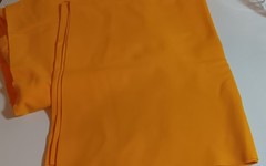 Vintage NEW Fabric, 1960s Egg-Yolk Yellow, Tube Shape, 2 Way Stretch Knit