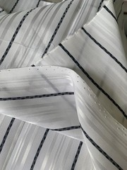 2.5 Yards Vintage Stripes Cotton ? Fabric 45” X 72” Striped White White Shiny