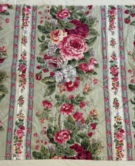 Heavy/Medium 100% Cotton Cabbage Rose fabric 57” Long , 17” Wide From Tablecloth