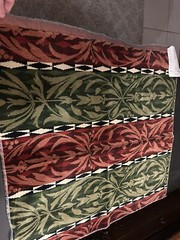 Velvet fabric 26×26″ Westgate Patterned La Scala Germany large sample upholstery