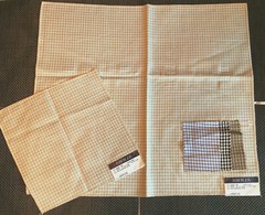 B BERGER Houndstooth in Celadon/Bisque 13″ – 26 1/4″ Woven Fabric Samples