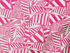 Lilly Pulitzer Capri Pink Yacht Sea Sailboat Slub Cotton Fabric – 3FT x 5F