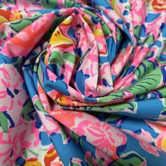 Lilly Pulitzer Cotton Poplin Fabric Multi Rose To The Occasion 36″ X 57″