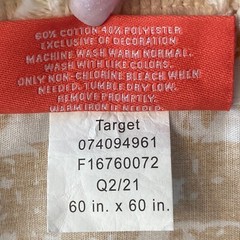 Opalhouse Fabric Tablecloth 60×60 Tassels Fringe, Gold, From Target
