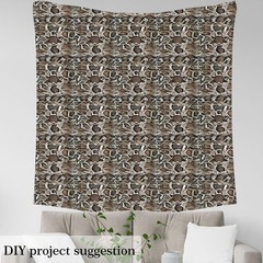 Manfei Snake Skin Pattern Outdoor Fabric By The Yardbrown And Black Wild