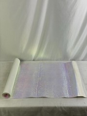 Glossy Embossed Faux Leather Vinyl Upholstery 54″L X 18″W Light Blue Snake