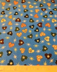 Colorful Heart, Cotton Fabric 1/3 Yard 42″W X12″ L