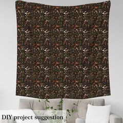 Castle Fairy Cartoon Mushroom Fabric By The Yard Cute Rabbit Owl Wild Animals