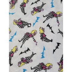 Vtg 1990s Beetlejuice Animated Cartoon Fabric Rib Knit Sewing Destash 100×97
