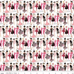 Barbie Vintage Fashion White Riley Blake Designs Fabric by the Yard