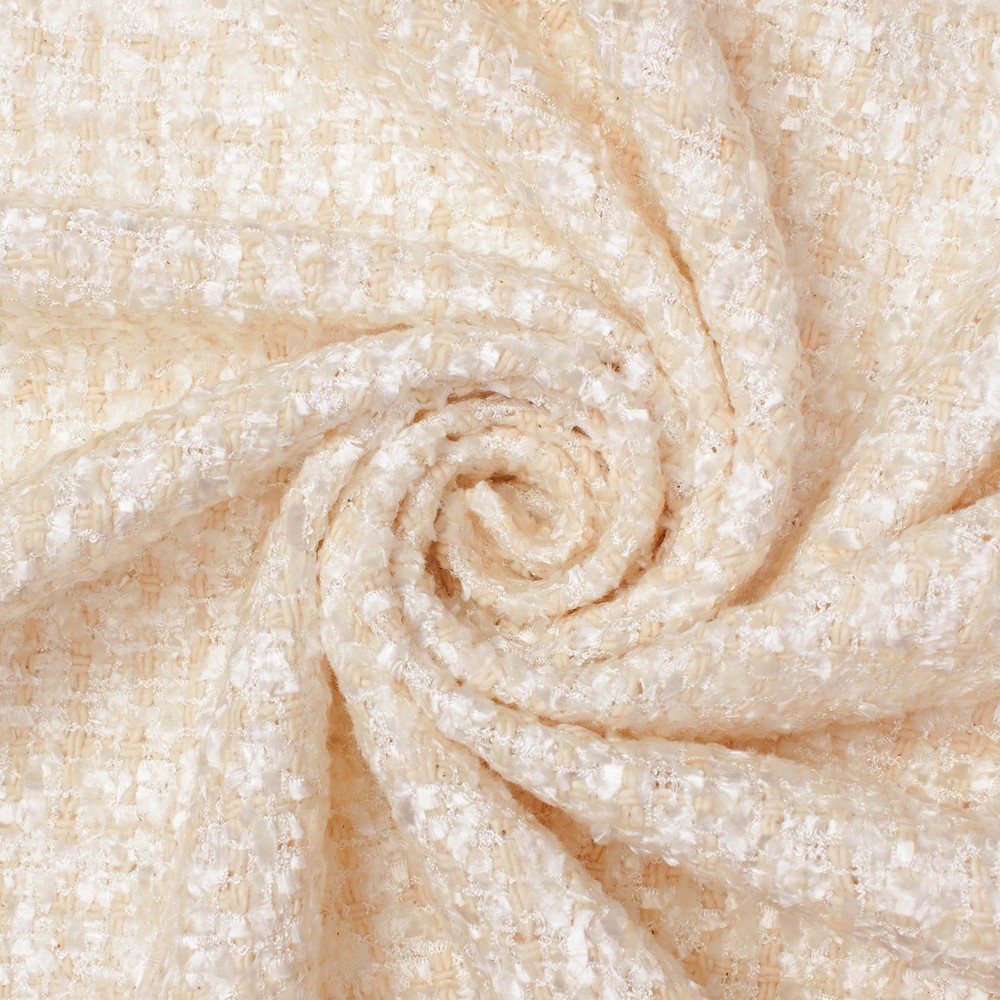 Plush Eyelash Boucle Tweed Fabric 52 Inch Apparel & Upholstery Viscose Cotton