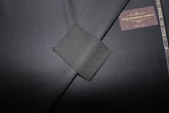 100% MERINO WOOL SUITING FABRIC in “Polynesian Blue” = MADE IN ENGLAND = 3.4 m.