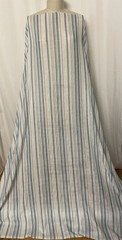 Premium Double Layer Fine Cotton Gauze Teal Blue Stripes Fabric By The Yard 56″W