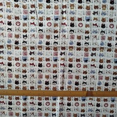 Japanese Cat Fabric Bundle 5pcs 50cm 20″ Kokka Cotton Cute Sushi UFO Daruma