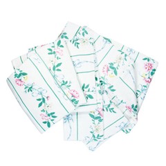 2lb 9oz Upcycled Cotton Flannel Sewing Material Yardage Floral Ribbon Print 1993