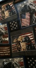 David Textiles Proud American 1 Yard Fabric Cut 100% Cotton 36 x 44 in