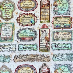 Vintage newspaper girl oil painting girl Cotton Fabric Sew Clothes Dress Fabric